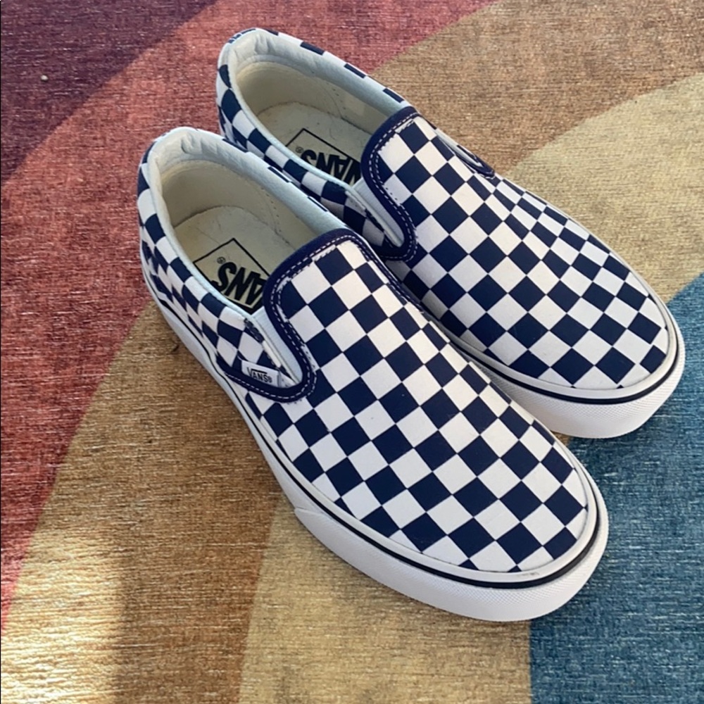 Platform checkered vans